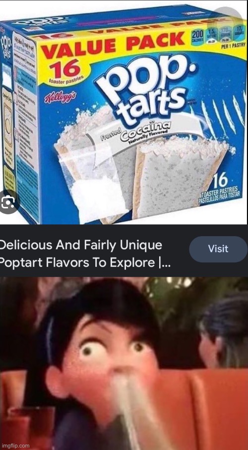 Wut | image tagged in violet spitting water out of her nose,pop tarts | made w/ Imgflip meme maker