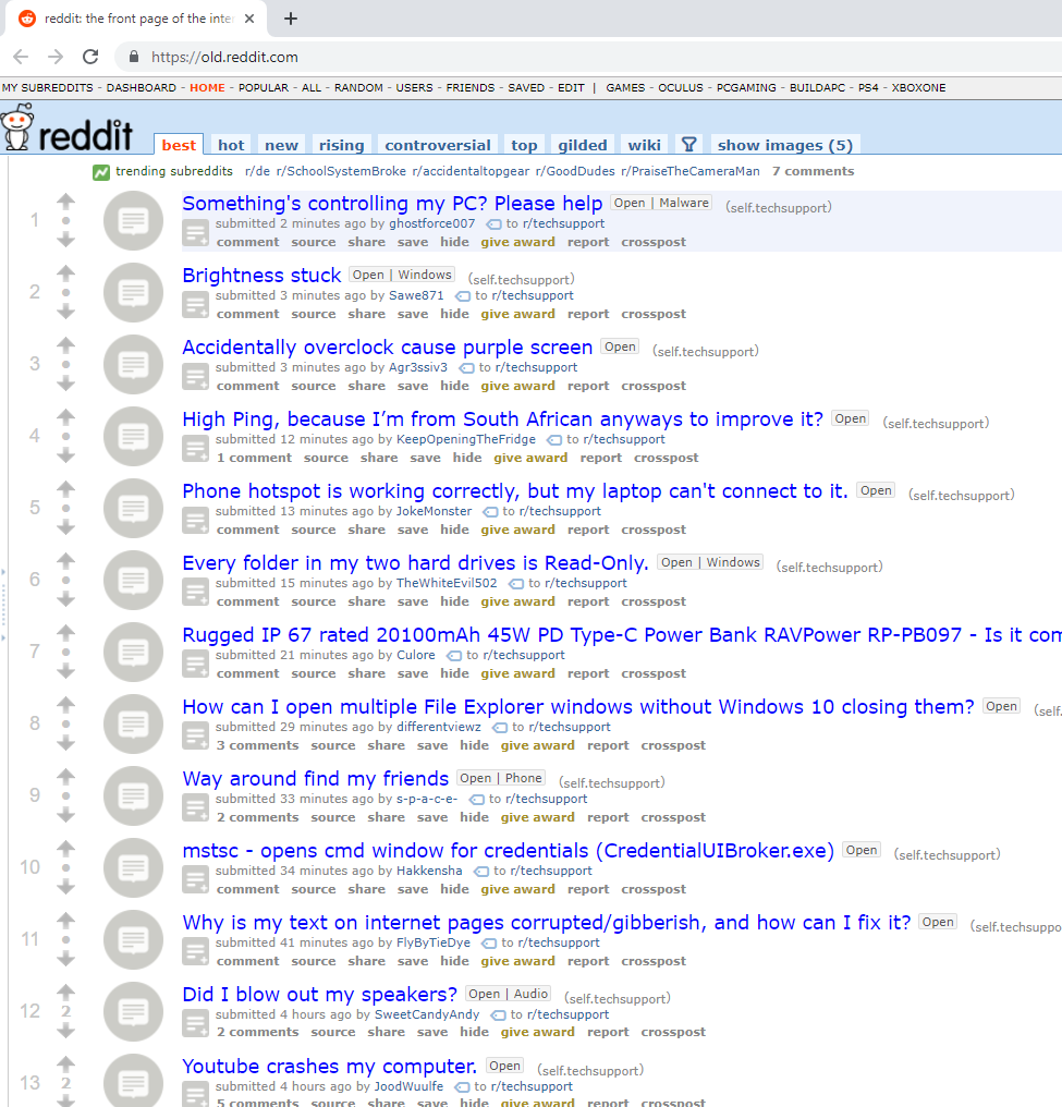 My Reddit Frontpage is almost ALL /r/techsupport : r/techsupport Blank Meme Template