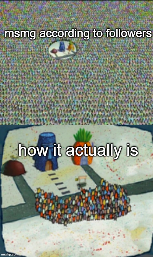 msmg according to followers; how it actually is | made w/ Imgflip meme maker