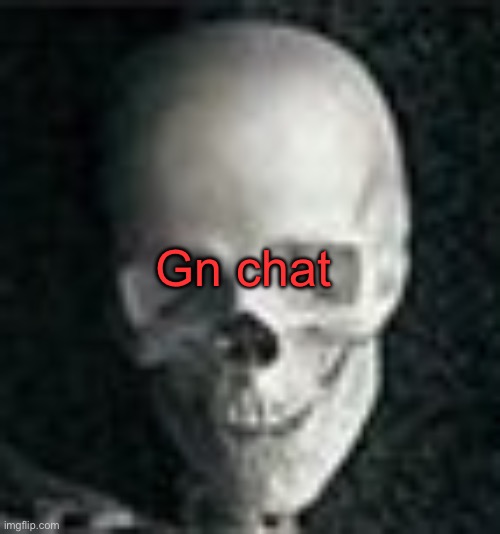 . | Gn chat | image tagged in skull | made w/ Imgflip meme maker