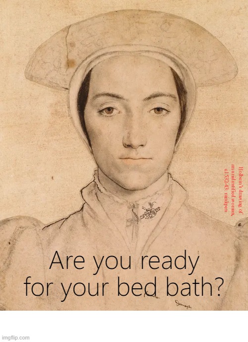 Nurse Ratched | image tagged in artmemes,art memes,king henry viii,bed,bath,hospital | made w/ Imgflip meme maker