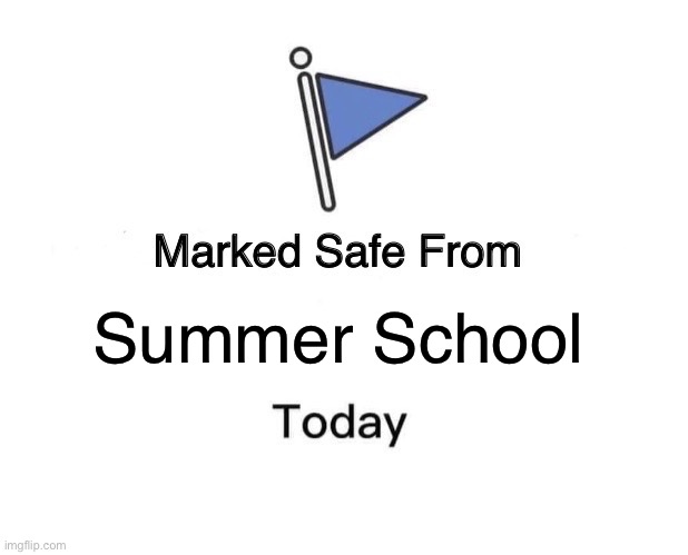 Marked Safe From | Summer School | image tagged in memes,marked safe from,school | made w/ Imgflip meme maker