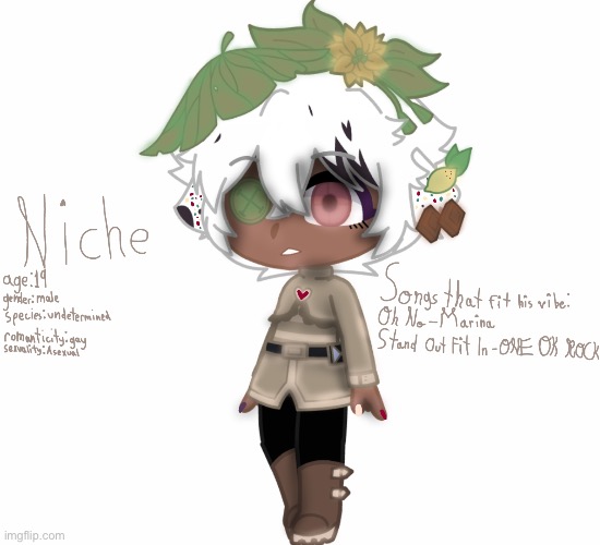 Niche! | image tagged in oc,gacha oc,gacha club,hand edited | made w/ Imgflip meme maker