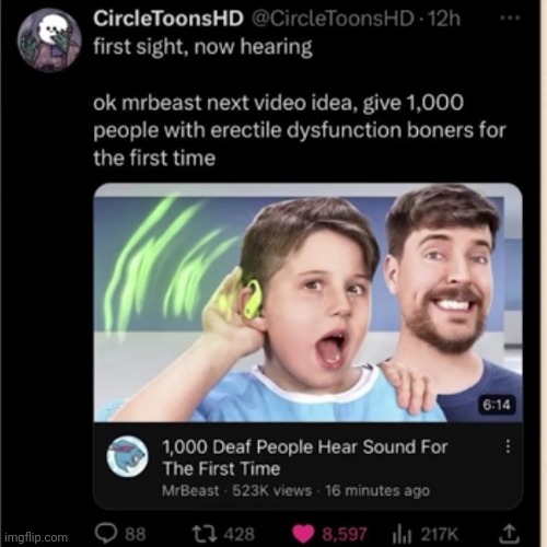 #2,453 | image tagged in comments,cursed,mrbeast,hearing,boners,hospital | made w/ Imgflip meme maker