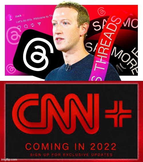 The Democratic version of CNN+ | image tagged in cnn fake news,mark zuckerberg | made w/ Imgflip meme maker