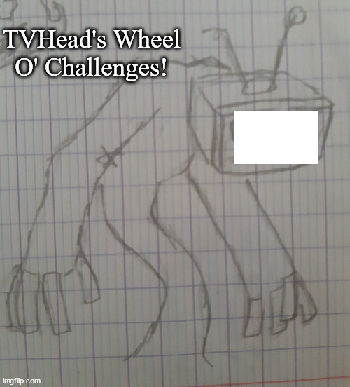 TVHead's Wheel O' Challenges Blank Meme Template