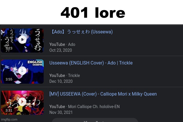 401 lore | made w/ Imgflip meme maker