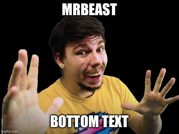 MRBEAST; BOTTOM TEXT | made w/ Imgflip meme maker