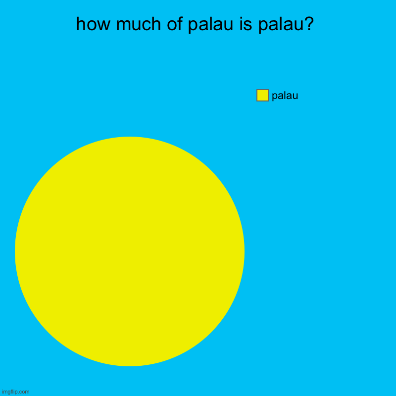 how much of palau is palau? | palau | image tagged in charts,pie charts | made w/ Imgflip chart maker