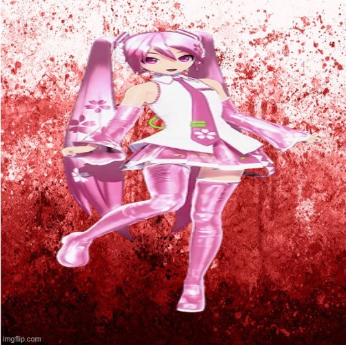 Sakura Miku gore Blank Meme Template