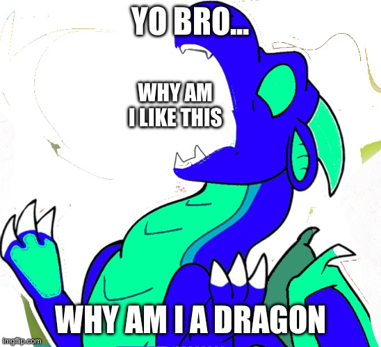 YO BRO... WHY AM I LIKE THIS; WHY AM I A DRAGON | made w/ Imgflip meme maker