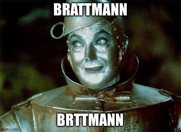 Tin Man Just Sayin' | BRATTMANN BRTTMANN | image tagged in tin man just sayin' | made w/ Imgflip meme maker