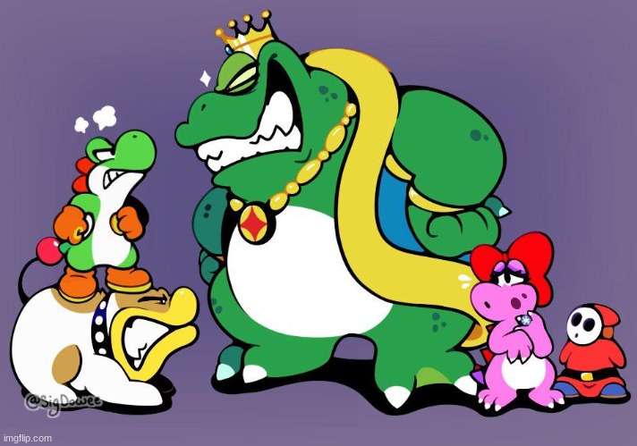 Yoshi vs Wart (Art by SigDowee) | made w/ Imgflip meme maker