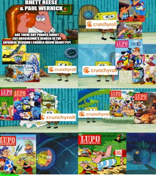 Expect the footages of Lily Hoshikawa wearing the boy's clothes, gets the Lupo modern issues with Asterix instead | image tagged in asterix,spongebob diapers meme | made w/ Imgflip meme maker