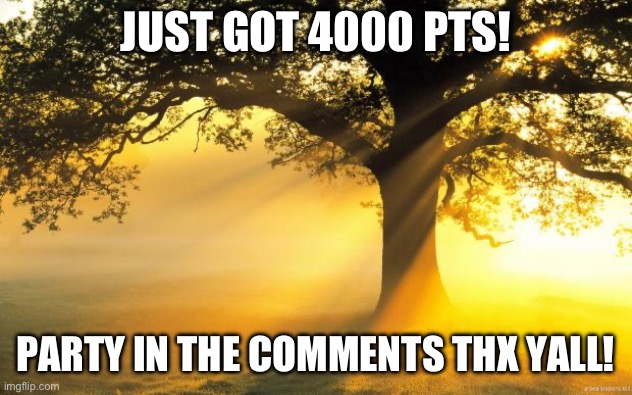 WHOOOOO (there are snacks | JUST GOT 4000 PTS! PARTY IN THE COMMENTS THX YALL! | image tagged in nature | made w/ Imgflip meme maker