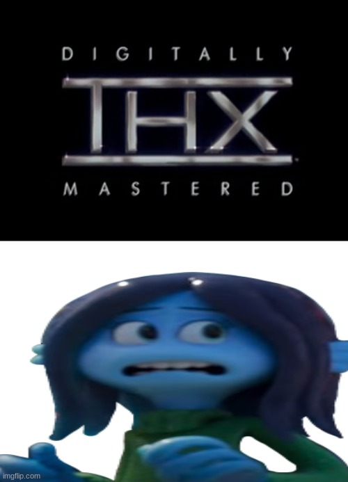 Ruby Gillman is scared of the THX logo | image tagged in who is scared of thx,thx,thx logo | made w/ Imgflip meme maker