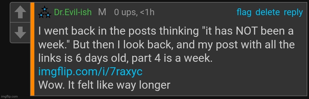 Apparently I have zero perception of time. Link to the post with the links in comments | made w/ Imgflip meme maker