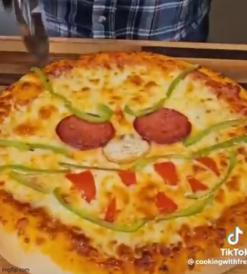 High Quality Pizza head irl Blank Meme Template