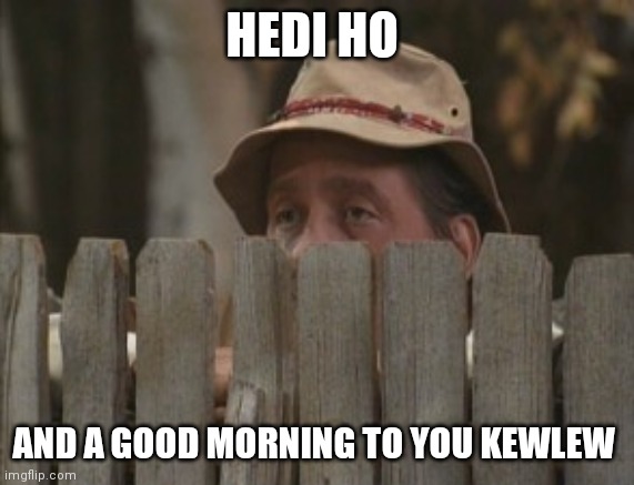 Tool Time Wilson Good Morning Neighbor | HEDI HO AND A GOOD MORNING TO YOU KEWLEW | image tagged in tool time wilson good morning neighbor | made w/ Imgflip meme maker