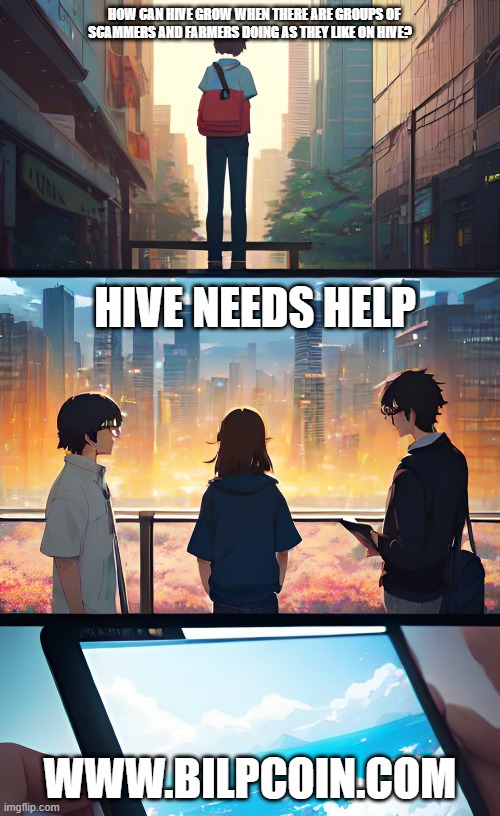 HOW CAN HIVE GROW WHEN THERE ARE GROUPS OF SCAMMERS AND FARMERS DOING AS THEY LIKE ON HIVE? HIVE NEEDS HELP; WWW.BILPCOIN.COM | made w/ Imgflip meme maker