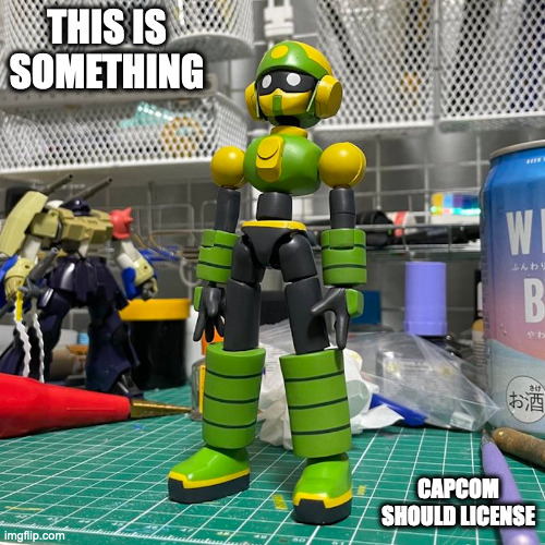 Fanmade Normnavi Figurine | THIS IS SOMETHING; CAPCOM SHOULD LICENSE | image tagged in megaman,memes,megaman battle network | made w/ Imgflip meme maker