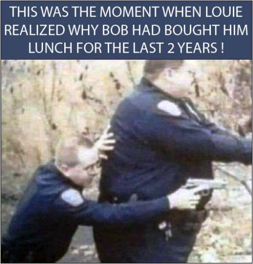 Protect And Serve (As A Human Shield) ! | image tagged in police,obese,human shield,dark humour | made w/ Imgflip meme maker