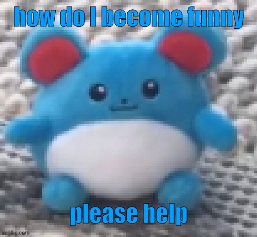 Marill 6 | how do I become funny; please help | image tagged in marill 6 | made w/ Imgflip meme maker