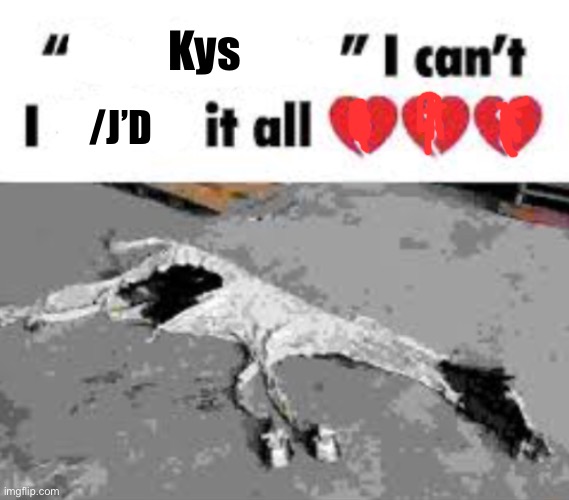 I can't I X it all | Kys; /J’D | image tagged in i can't i x it all | made w/ Imgflip meme maker