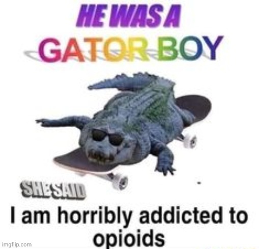 He was a gator boy | made w/ Imgflip meme maker