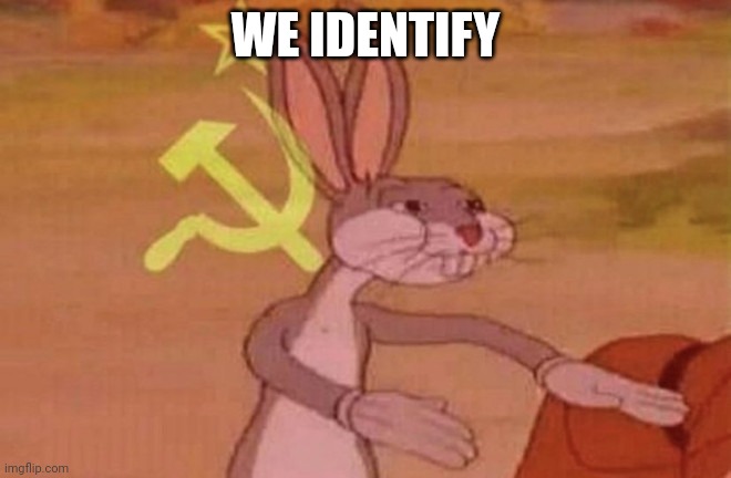 Bugs bunny we | WE IDENTIFY | image tagged in bugs bunny we | made w/ Imgflip meme maker