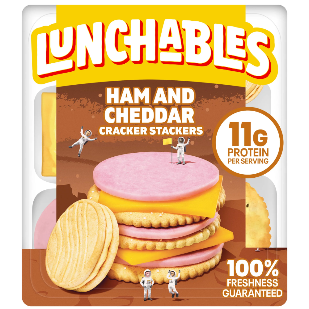 High Quality Lunchables Ham & Cheddar Cheese Cracker Stackers Snack Kit Kids Blank Meme Template