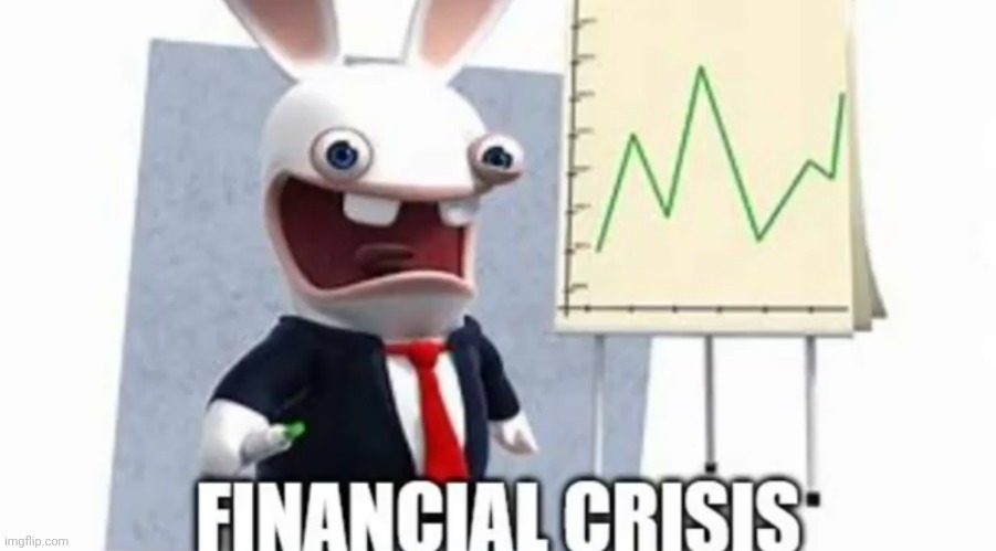 they have heart crisis | image tagged in funny,memes,rabbids,finance,not stonks | made w/ Imgflip meme maker