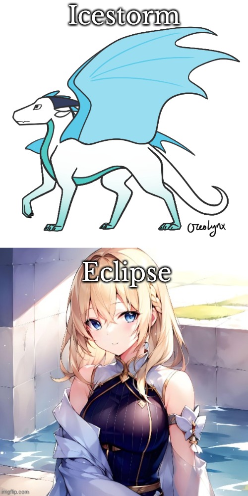 These are my Eragon OCs | Icestorm; Eclipse | image tagged in eragon | made w/ Imgflip meme maker