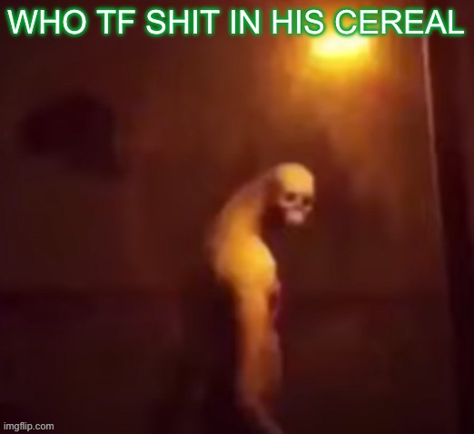 Your IP Address Is On The Internet | WHO TF SHIT IN HIS CEREAL; HTTPS://IMGFLIP.COM/GIF/7S1989?NERP=1688943522#COM26563305 | image tagged in your ip address is on the internet | made w/ Imgflip meme maker