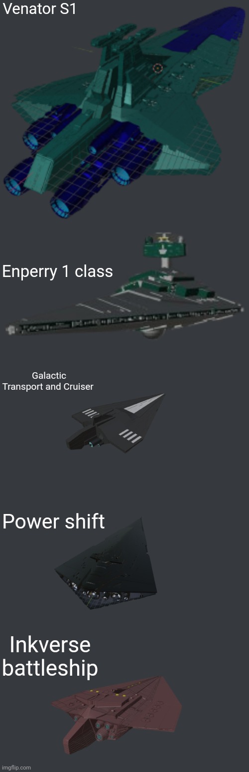 Venator S1 Enperry 1 class Galactic Transport and Cruiser Power shift Inkverse battleship | made w/ Imgflip meme maker