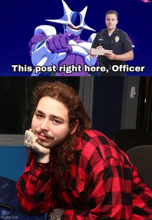 image tagged in this post right here officer,post malone hey girl | made w/ Imgflip meme maker