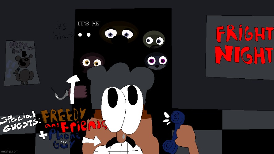 Fright Night | image tagged in fnaf,pizza tower | made w/ Imgflip meme maker