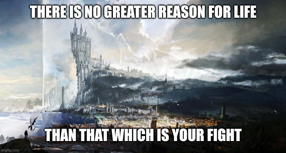 Fighting Spirit #2 | THERE IS NO GREATER REASON FOR LIFE; THAN THAT WHICH IS YOUR FIGHT | image tagged in fighting,spirit,purpose,life,reasons to live | made w/ Imgflip meme maker