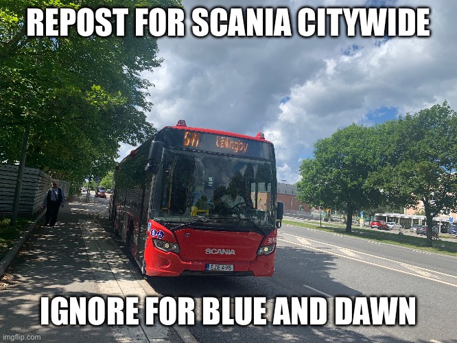 REPOST FOR SCANIA CITYWIDE; IGNORE FOR BLUE AND DAWN | made w/ Imgflip meme maker