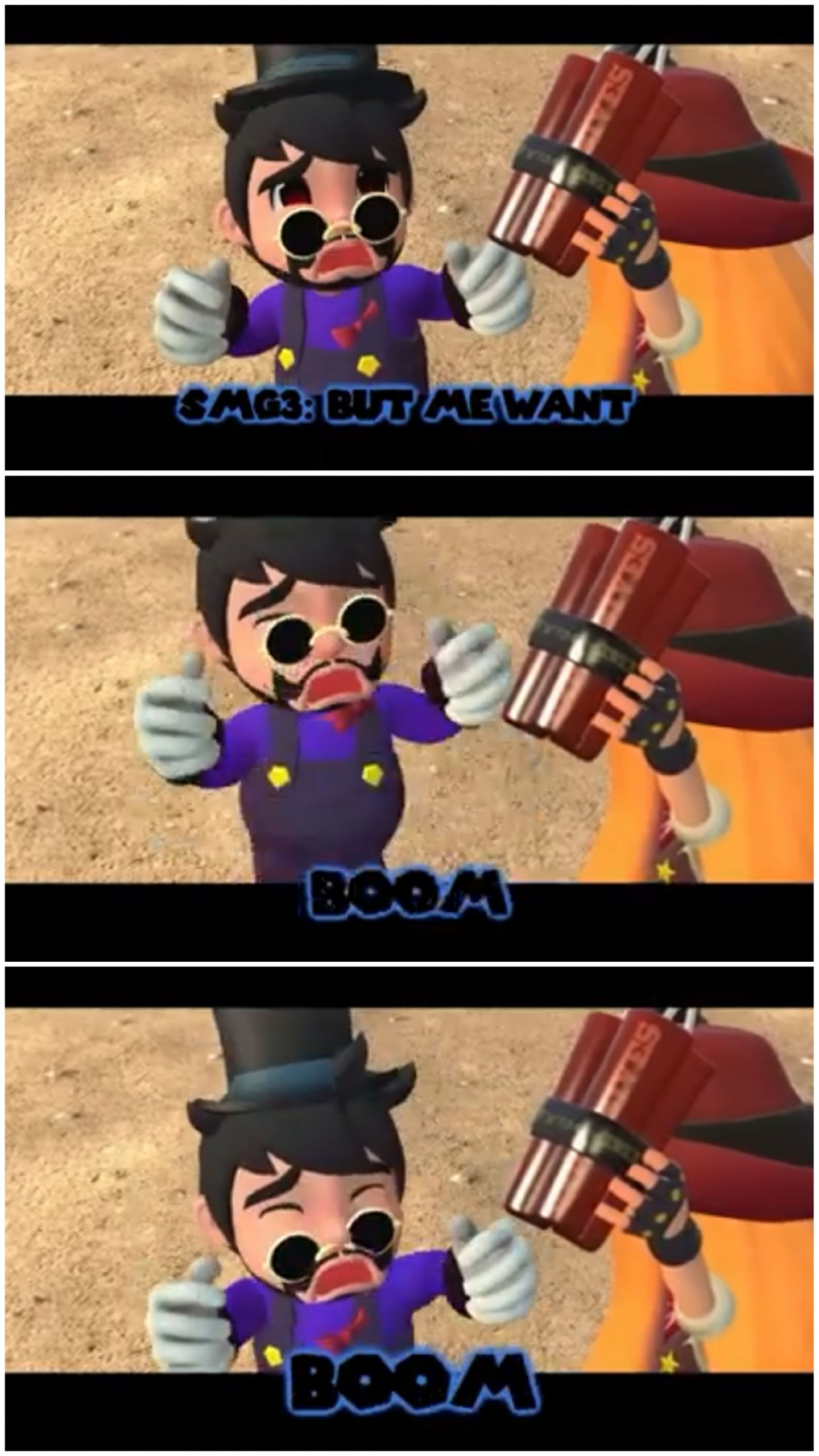 But me want BOOM BOOM! :( Blank Meme Template