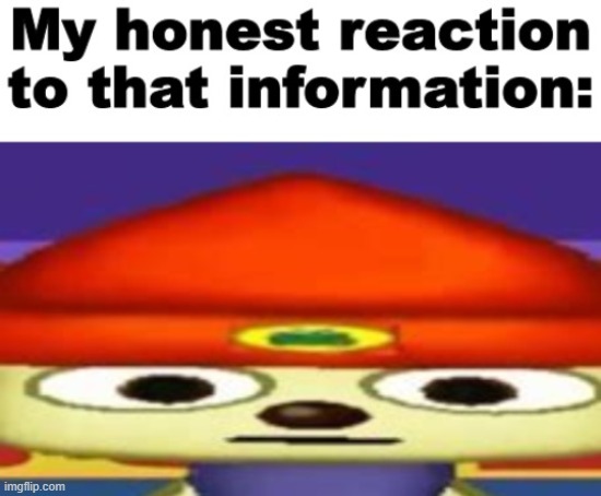 https://www.youtube.com/watch?v=VpLtofq672o&t | image tagged in my honest reaction to that information parappa | made w/ Imgflip meme maker