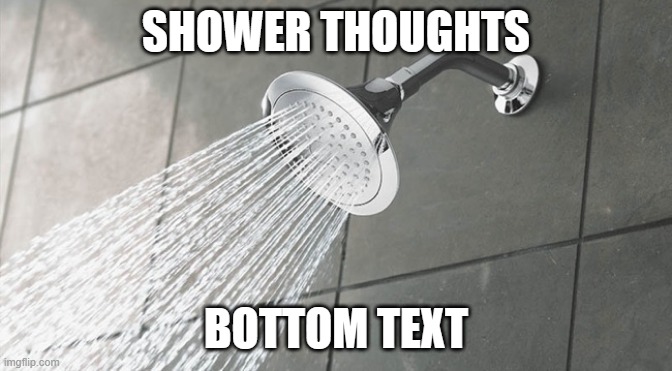 Shower Thoughts | SHOWER THOUGHTS BOTTOM TEXT | image tagged in shower thoughts | made w/ Imgflip meme maker