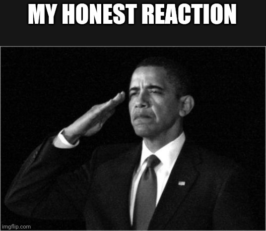 obama-salute | MY HONEST REACTION | image tagged in obama-salute | made w/ Imgflip meme maker