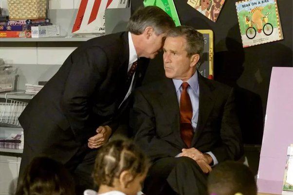 High Quality George Bush learns about 9/11 Blank Meme Template