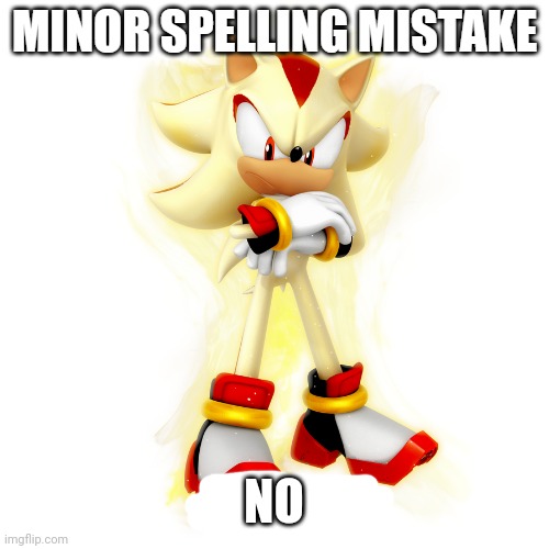 Minor Spelling Mistake HD | NO | image tagged in minor spelling mistake hd | made w/ Imgflip meme maker