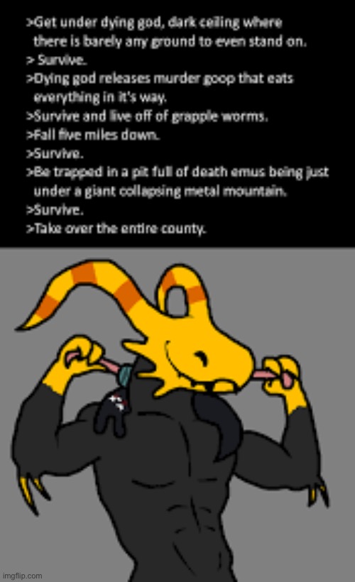 I love that the descriptions of the events are kind of vague so that people who don’t know Rain World lore most likely don’t get | made w/ Imgflip meme maker