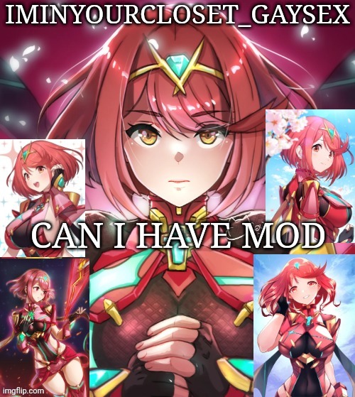 CAN I HAVE MOD | image tagged in pyra my beloved | made w/ Imgflip meme maker