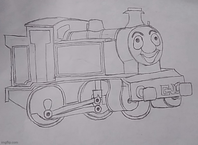 Pilot Tom | image tagged in thomas the tank engine,drawing | made w/ Imgflip meme maker
