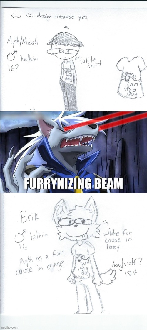 Art by me dumbo | image tagged in furrynizing beam | made w/ Imgflip meme maker