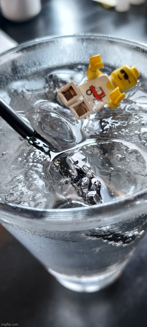remember when my lego figure floated in a glass of sprite? No, you dont | made w/ Imgflip meme maker